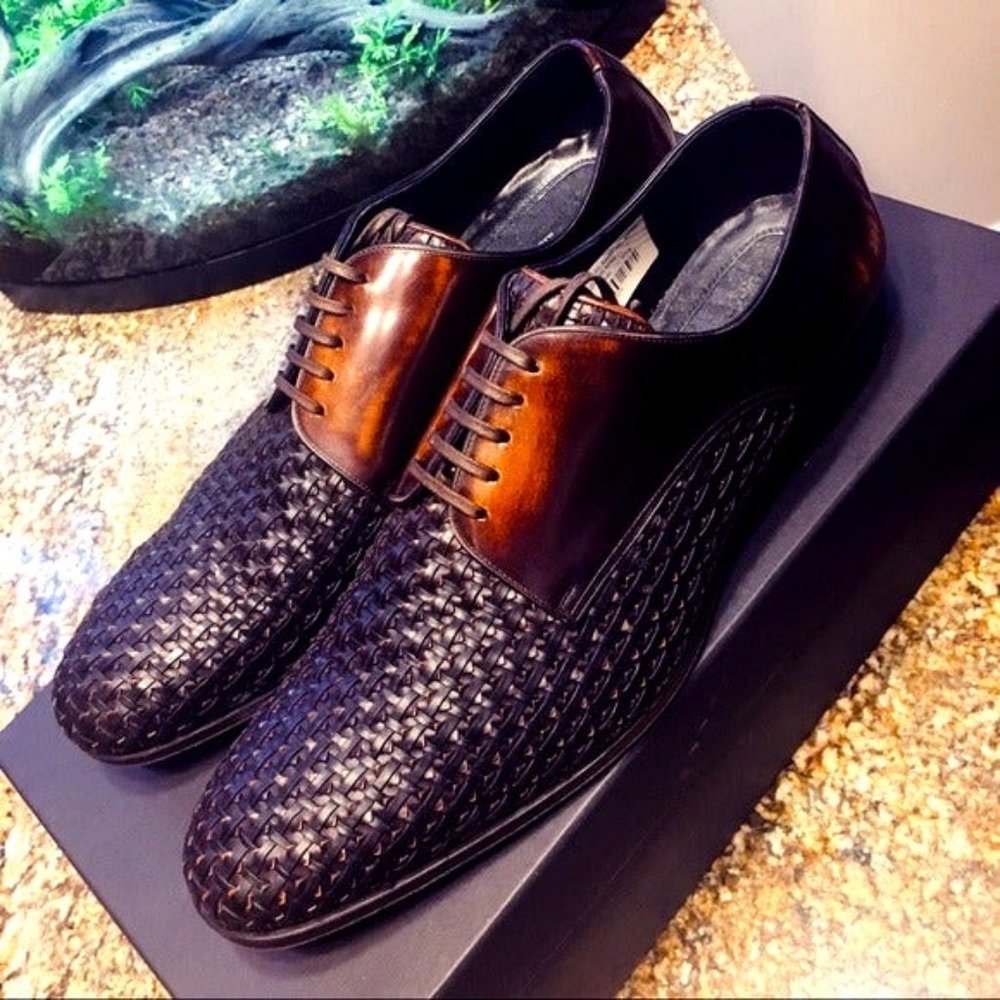 SOLD! Dolce & Gabbana Woven Leather Derby